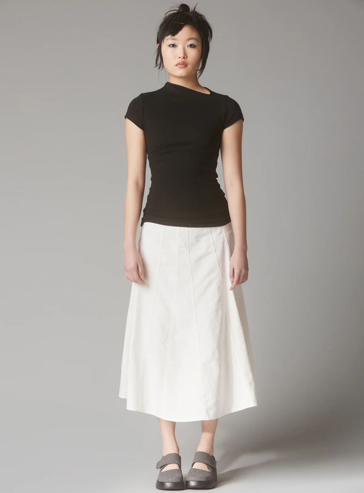 Rib Asymmetrical Cap Sleeve - Image 5
